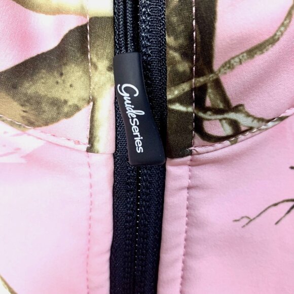 Realtree Gander Mountain Camo Jacket Fleece Lined Zip Up M Pink Black Hunting - Picture 3 of 12